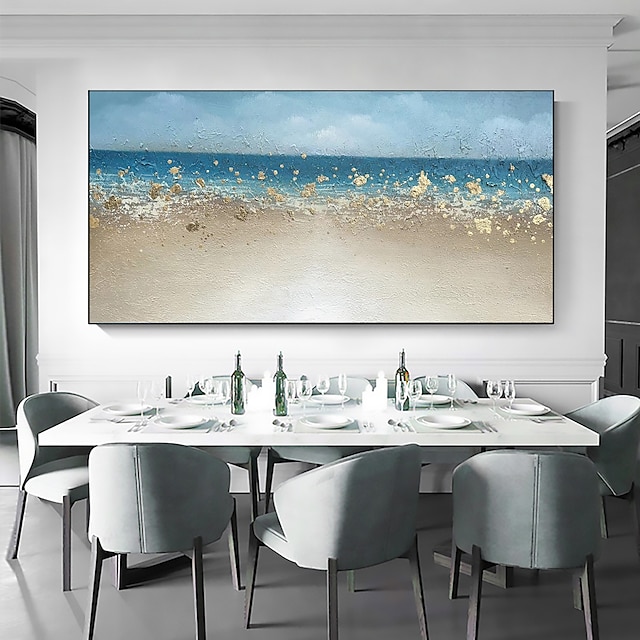  ruční olejomalba plátno umělecká výzdoba originální mořská malba abstraktní malba mořskou krajinou pro domácí dekoraci s nataženým rámem/bez vnitřního rámu malba