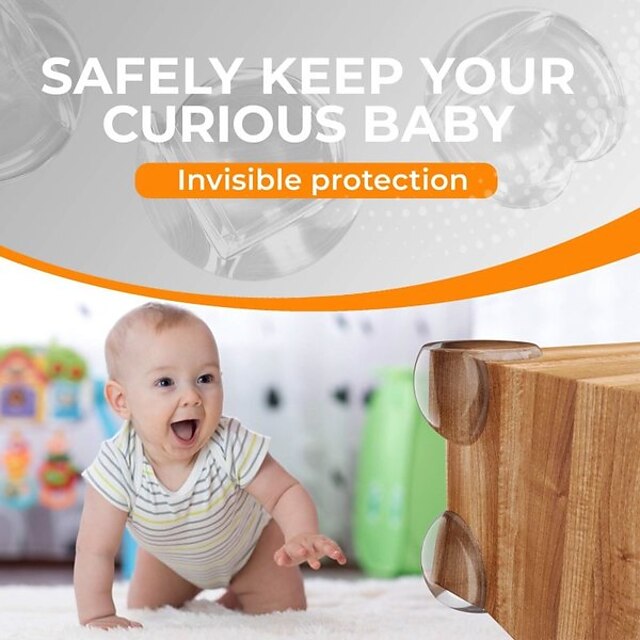  hoekbeschermer voor babybeschermers - meubelhoekbeschermer & randbeveiligingsbumpers - babyveilige bumper & kussen om scherpe meubels & tafelranden te bedekken - helder en transparant