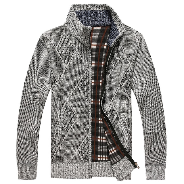 Men's Sweater Cardigan Sweater Zip Sweater Sweater Jacket Fleece ...
