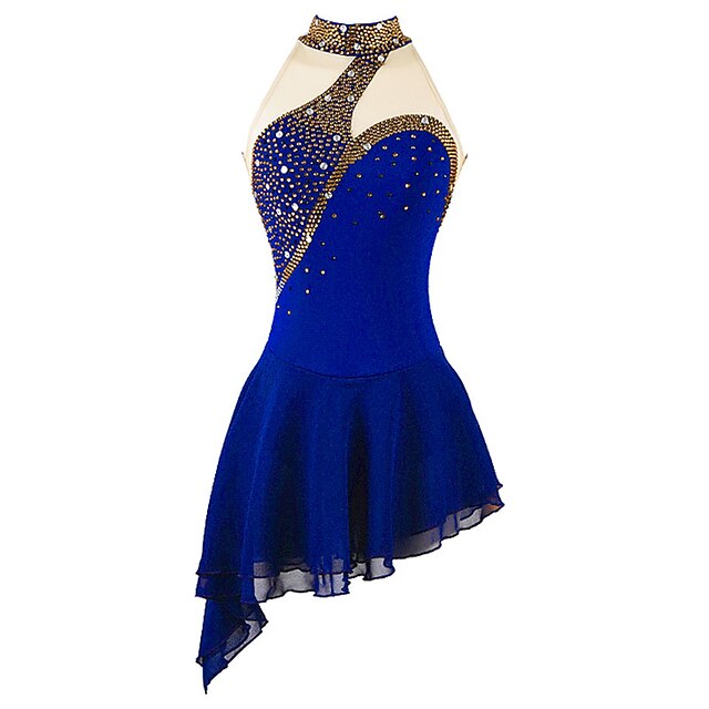 Black Women Competition Ice Skating Dress For Girls Custom Figure
