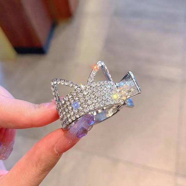 Women's Hair Clip For Daily Classic Crystal Alloy Crown Rhinestone