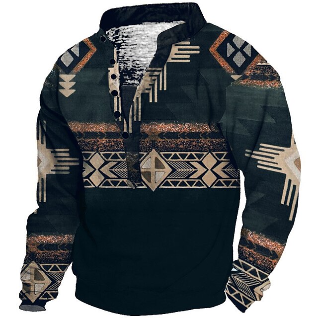 Men's Bohemian Style Graphic Prints Sweatshirt Pullover Long Sleeve ...