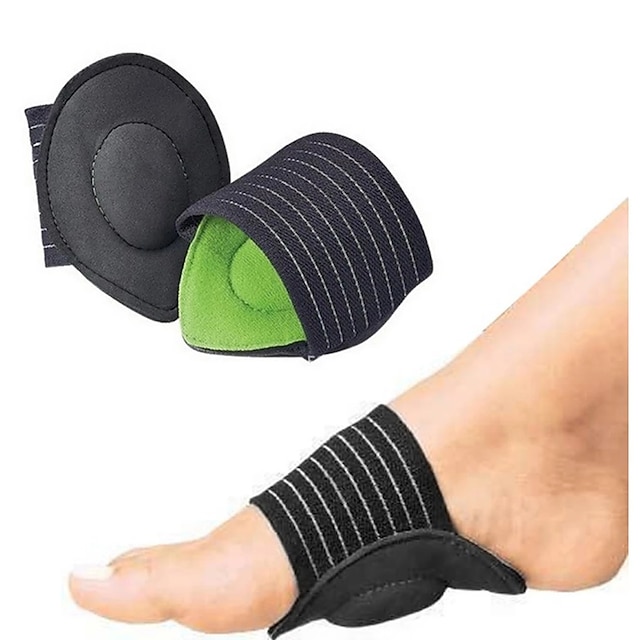  1Pair Arch Support Foot Cushion Pads Compression Massager for Flat Feet Green Decrease Plantar Fasciitis Pain Night Foot Care Tool