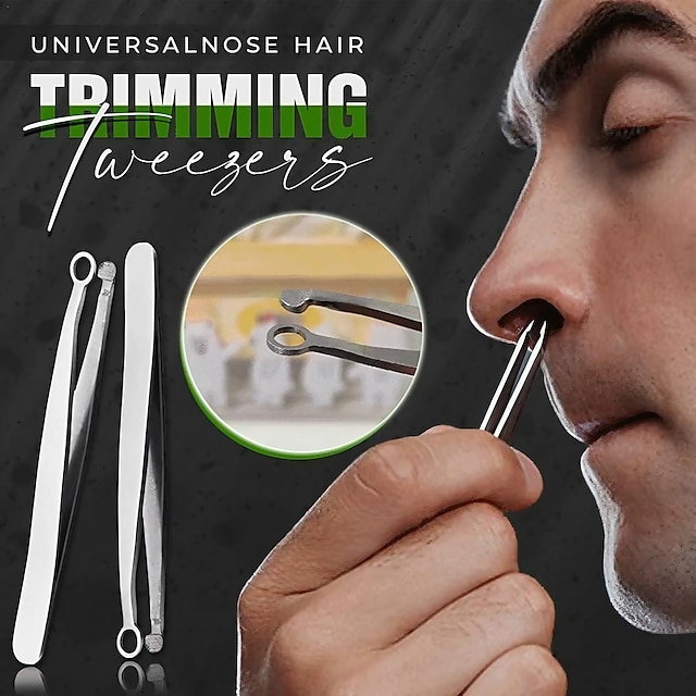  Nose Hair Clippers with Round-Tipped for Trimming and Grooming - Nose Hair Trimmer Surgical-Grade Stainless Steel Nasal Clippers Painless Rust-Resistant