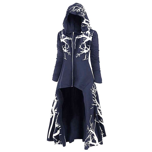 Retro Vintage Punk & Gothic Medieval Ren Faire Witch Plague Doctor Viking Solid Color Unisex Fantasy Walpurgis Night Masquerade Party Cape Cloak main image 0