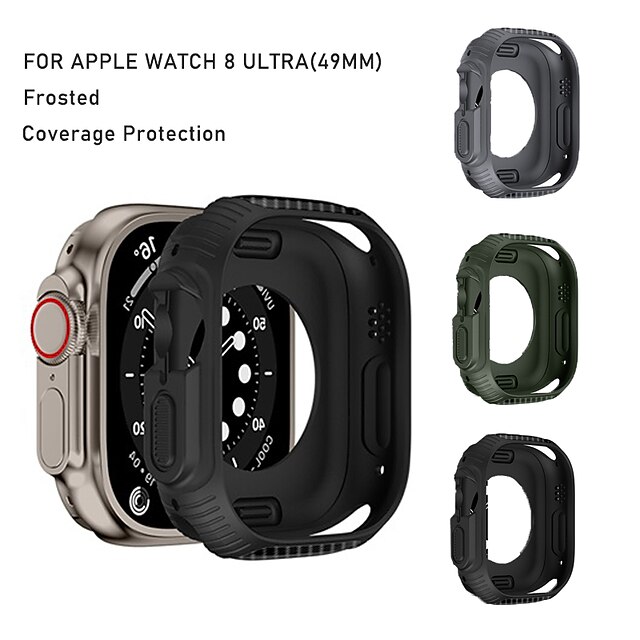 1 Pack Watch Case Compatible with Apple iWatch Series 8 Scratch Resistant Rugged Bumper Full Cover TPU Watch Cover