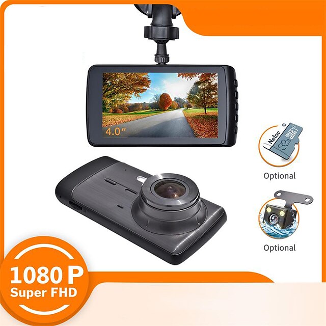  1080p Full HD Car DVR 170 Degree Wide Angle CMOS 4 inch IPS Dash Cam with Night Vision / G-Sensor / Parking Monitoring 4 infrared LEDs Car Recorder / motion detection / auto on / off / ADAS / WDR