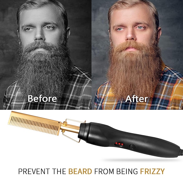  2 في 1 مشط ساخن فرد الشعر مسطحة استقامة رطب جاف فرشاة مزدوجة الاستخدام مشط تسخين كهربائي مستقيم الشعر مصفف الشعر بكرة الشعر