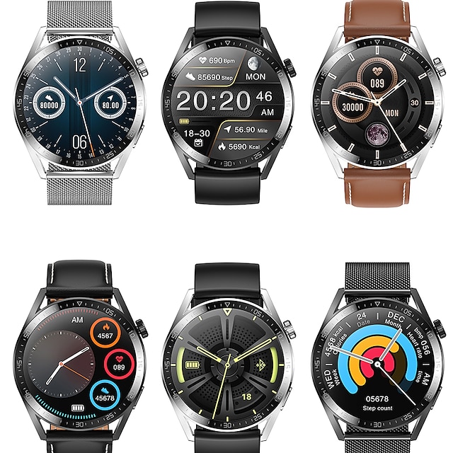  696 AK03MAX Okos óra 1.36 hüvelyk Intelligens Watch Bluetooth Lépésszámláló Hívás emlékeztető Alvás nyomkövető Kompatibilis valamivel Android iOS Férfi Kéz nélküli hívások Üzenet emlékeztető Egyéni