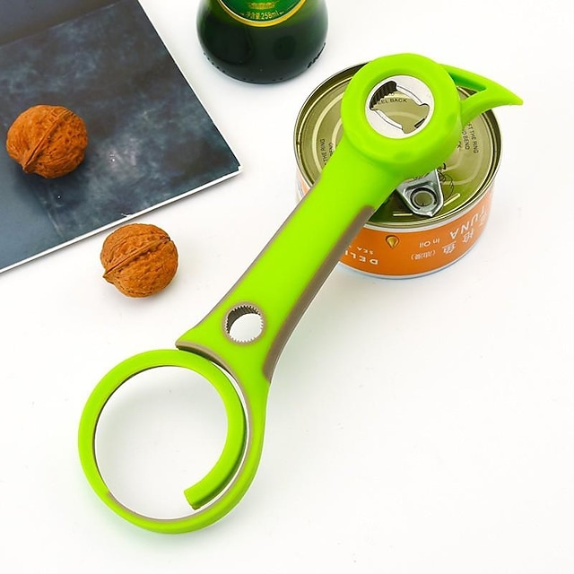 6 in 1 Jar Can Bottle Wine Opener Multifunctional Kitchen Tool for Weak Arthritic Hands