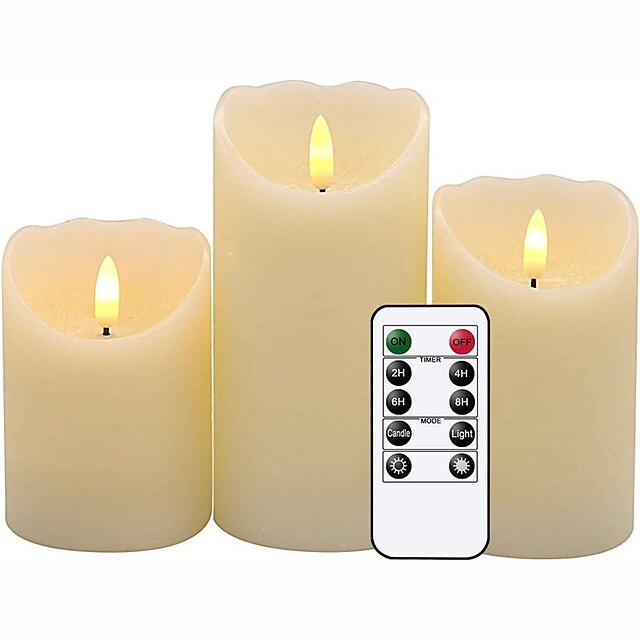 LED Candles Flameless Flickering Pillar Candles with Remote and Timer