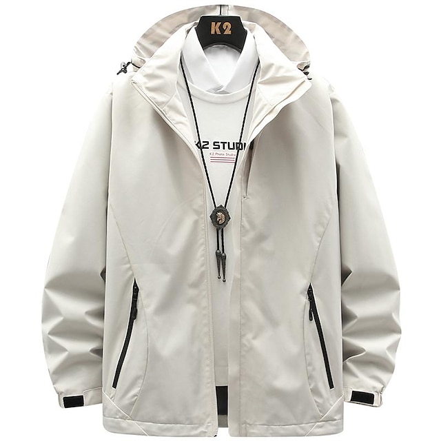  Hombre Chaqueta impermeable para senderismo Chaqueta para lluvia Chaqueta Cortavientos Primavera Al aire libre Mantiene abrigado Impermeable Resistente al Viento Transpirable Abrigos Sudadera