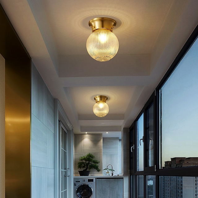  Luces de techo de diseño de globo de 14 cm estilo formal de cobre estilo vintage estilo moderno estilo nórdico moderno 220-240v