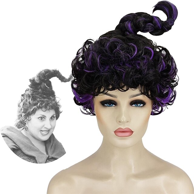 Ariker Mary Sanderson Wig for Women Accessories Long Braid Purple Mixed