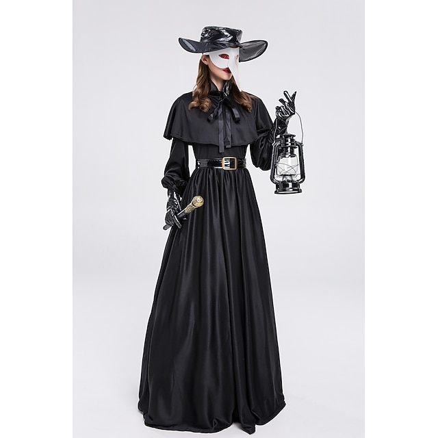 Retro Vintage Punk & Gothic Medieval Plague Doctor Witches Cosplay Cloak main image 1
