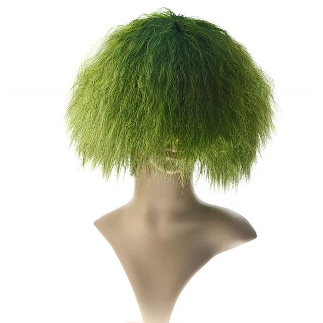 For Joaquin Phoenix Joker Wig Cosplay Arthur Fleck Prop Green Curly