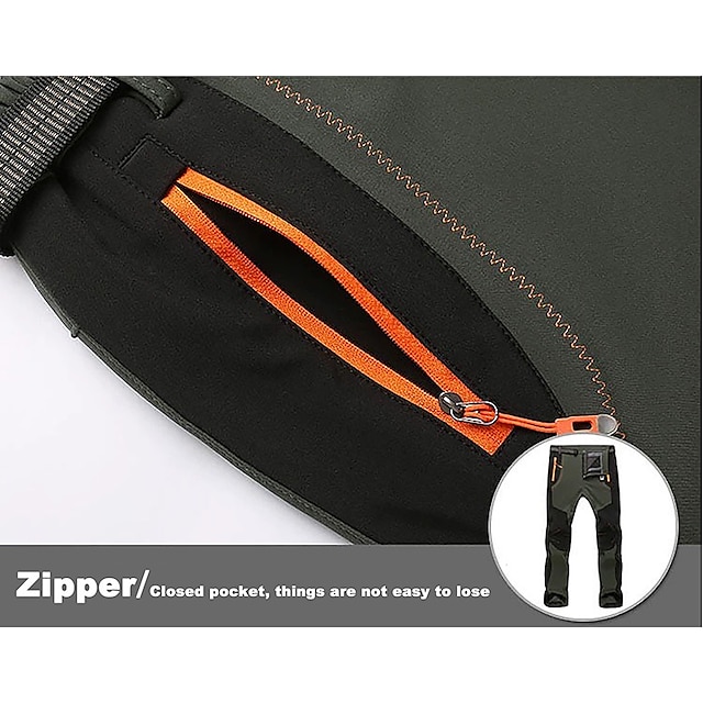 Men's Fleece Lined Pants Waterproof Hiking Pants Trousers Softshell ...