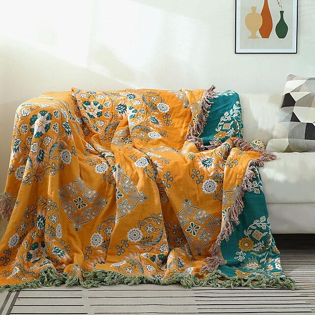 Sofa Cover Sofa Blanket Cotton Tassel Couch Cover Couch Protector Sofa