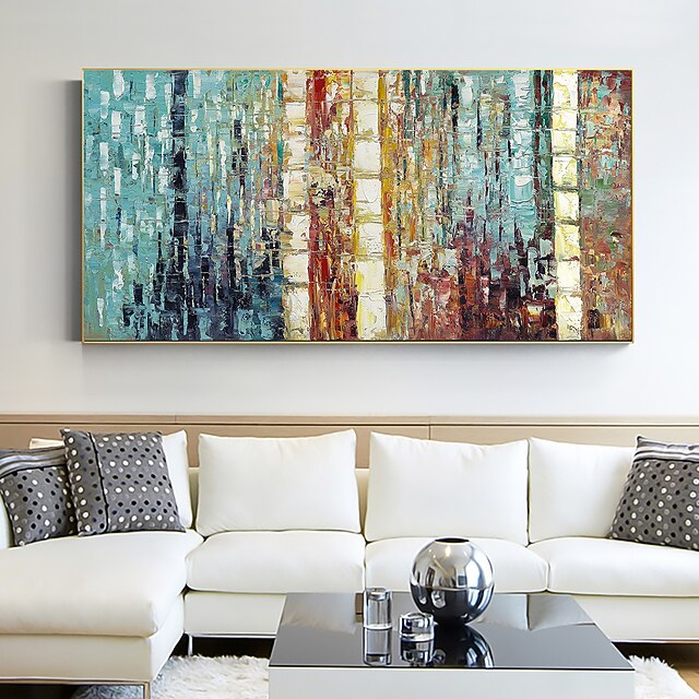 Manual Handmade Oil Painting Hand Painted Horizontal Panoramic Abstract