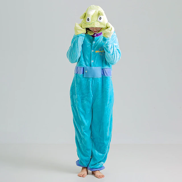 Kid's Adults' Kigurumi Pajamas Alien Character Onesie Pajamas Flannel Fabric Cosplay For Men and Women Boys and Girls Carnival Animal Sleepwear Cartoon Festival / Holiday Costumes / Leotard / Onesie 6