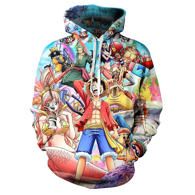 One Piece Film: Red Portgas D. Ace Hoodie Cartoon Manga Anime 3D Front ...