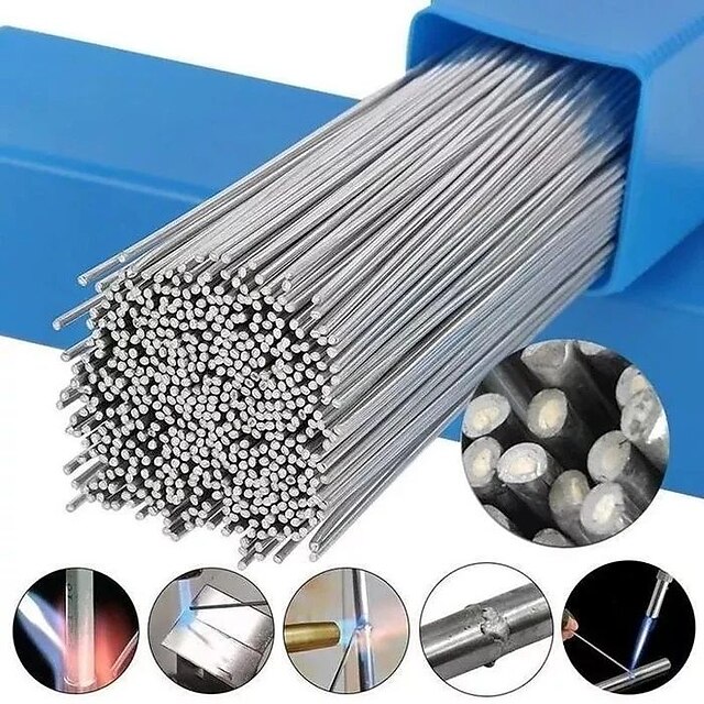 500mm Welding Wire Light Weight Aluminum Low Temperature Soldering Brazing Flux Cored 50PCS2