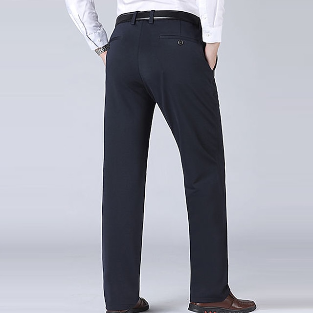 Herren Anzughose Mit Bügelfalte & Dehnbarem Bund - Klassische Schlupfhose