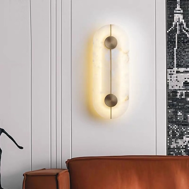  marmeren led wandlamp, hedendaagse muurbevestiging indoor led wandkandelaar, wandlampen armatuur voor slaapkamer woonkamer;