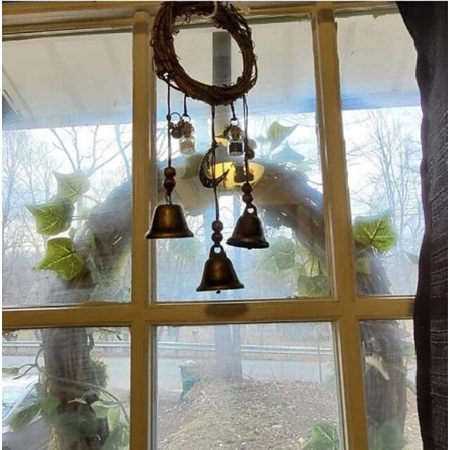 Bells for Door Knob for Protection, Witch Wind Chimes Door Hanger