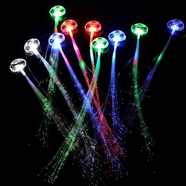  10 Pack Flashing Led Light Up Toys Optics Led Hair Lights Flashing Led Light Up Toys Barrettes For Party