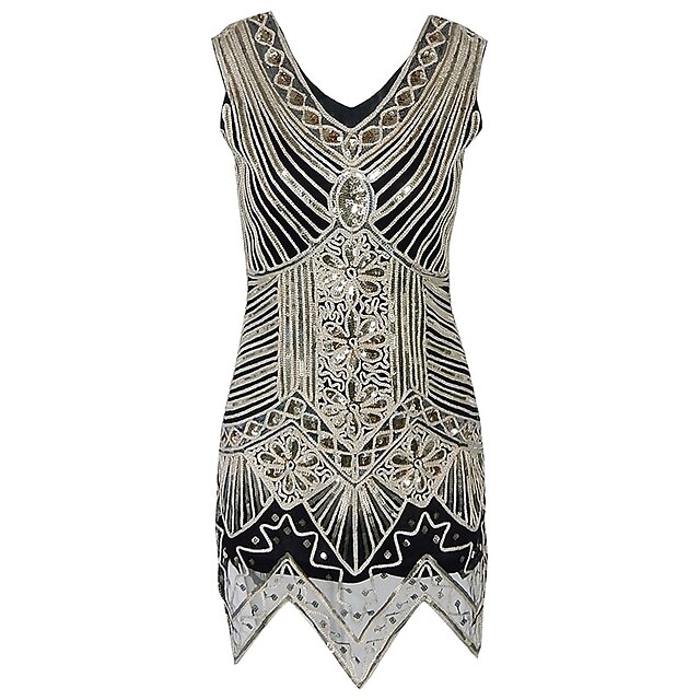The Great Gatsby Plus Size Roaring 20s 1920s Cocktail Dress Vintage ...
