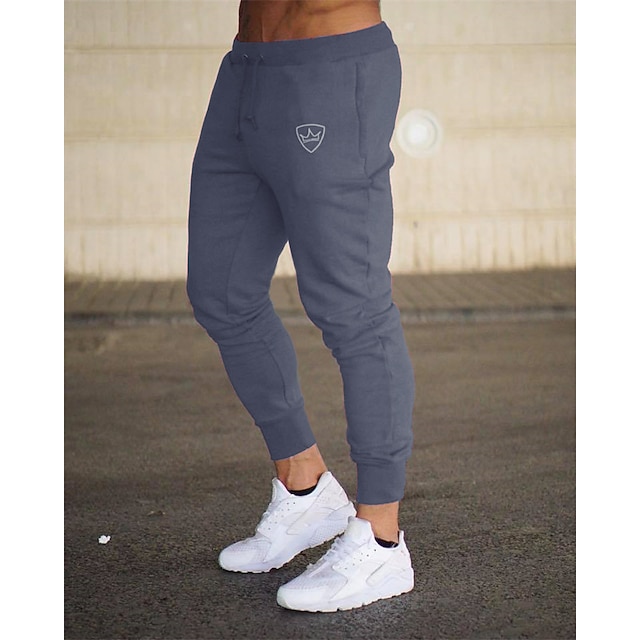  Men's Joggers Sweatpants Pocket Drawstring Bottoms Athletic Athleisure Breathable Soft Sweat wicking Fitness Gym Workout Performance Sportswear Activewear Solid Colored Sillver Gray Dark Grey Navy