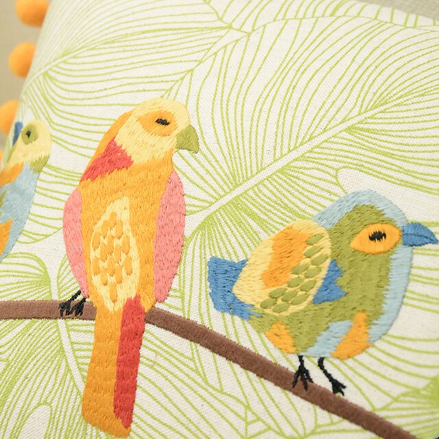 Decorative Toss Pillows Coolest Pillows Birds Embroidered Pillow Cover