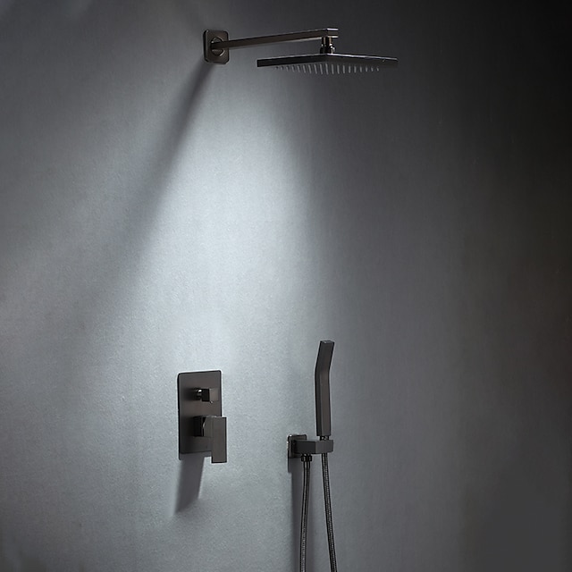  Robinet de douche, robinet de douche Système de pommeau de douche à effet pluie - Douchette incluse