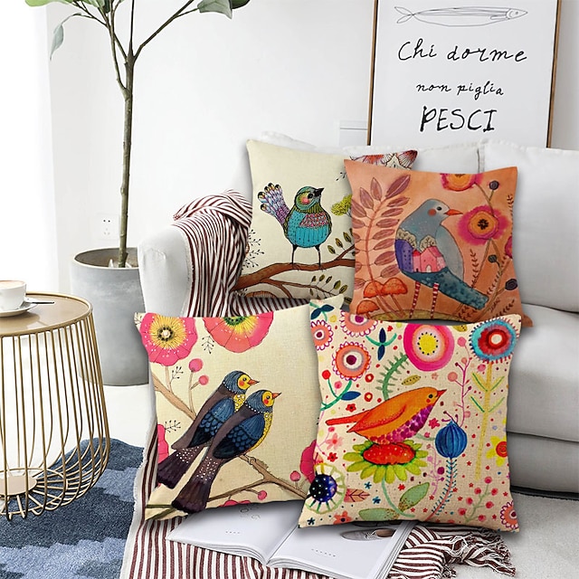 LITIVY Boho Wandkunst-Set – 4 Gerahmte Bilder, Je 7,6 X 42,9 Cm, Holzrahmen, Botanische Blumenmotive, Naturfarben