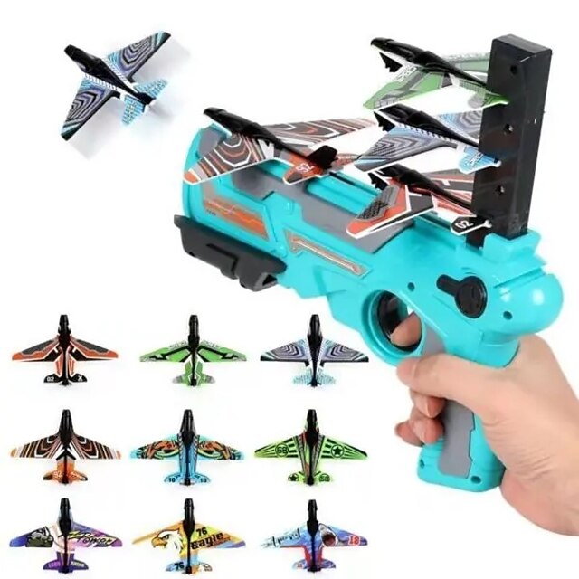 Airplane Launcher Bubble Catapult With 10 Small Plane Toy Funny Airplane Toys for Kids plane Catapult Shooting Game Gift