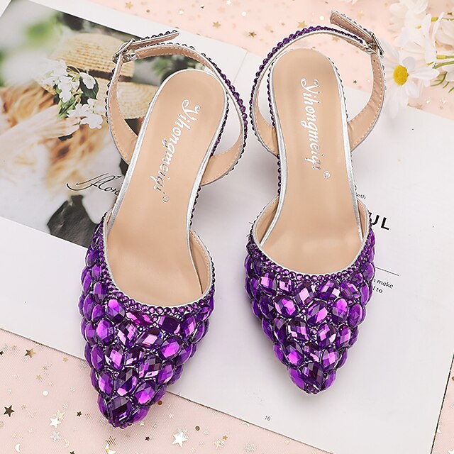 Pointed Toe Rhinestone Party Shoes