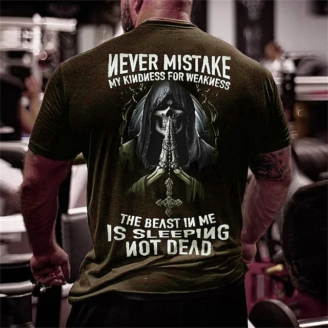  Pánské Chmurný sekáč Písmeno Tričko Grafická trička Legrační trička Krátký rukáv tričko 3D tisk Tričkový Košile Vinobraní Módní Designové ulice Ležérní Denní Černá Žlutá Rubínově červená Léto Oblečení