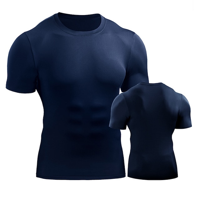 Men's Running TShirt Compression Shirt Running Shirt Short Sleeve Base