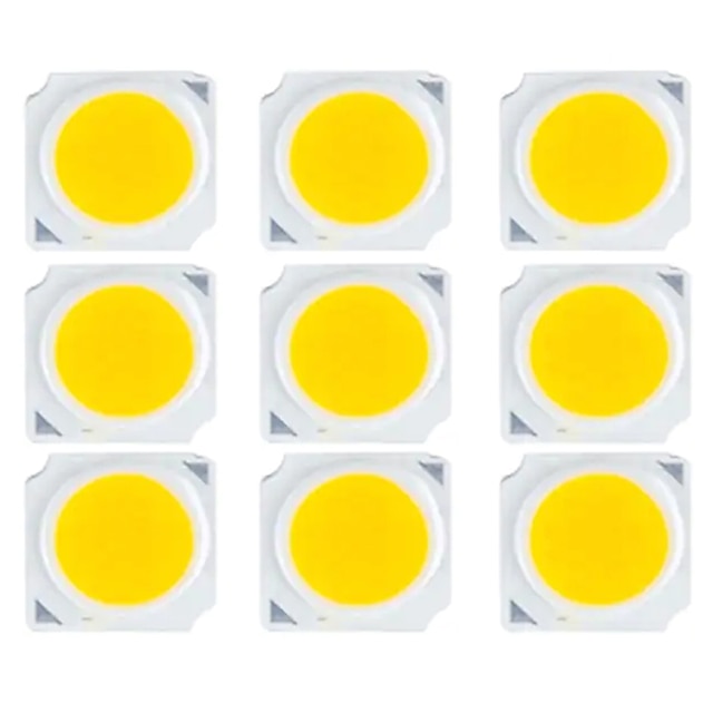  9/20pcs LED Lamp Bead Source Warm White Natural light White Light 3-12W COB Lamp Bead Illumination Source 13.5MM*13.5MM Lighting Accessories
