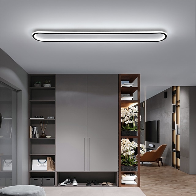  אור תקרה ניתנים לעמעום תקרה אורות אלומיניום בסגנון מודרני שחור led מודרני 110-265v