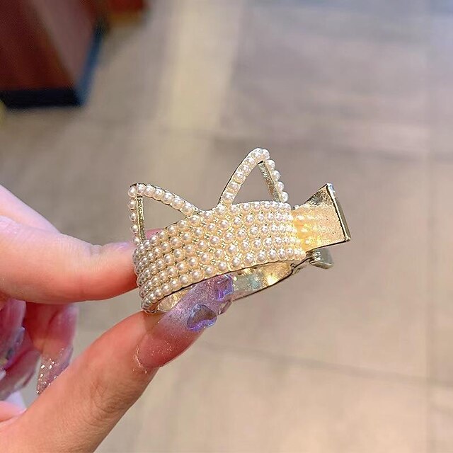 Women's Hair Clip For Daily Classic Crystal Alloy Crown Rhinestone