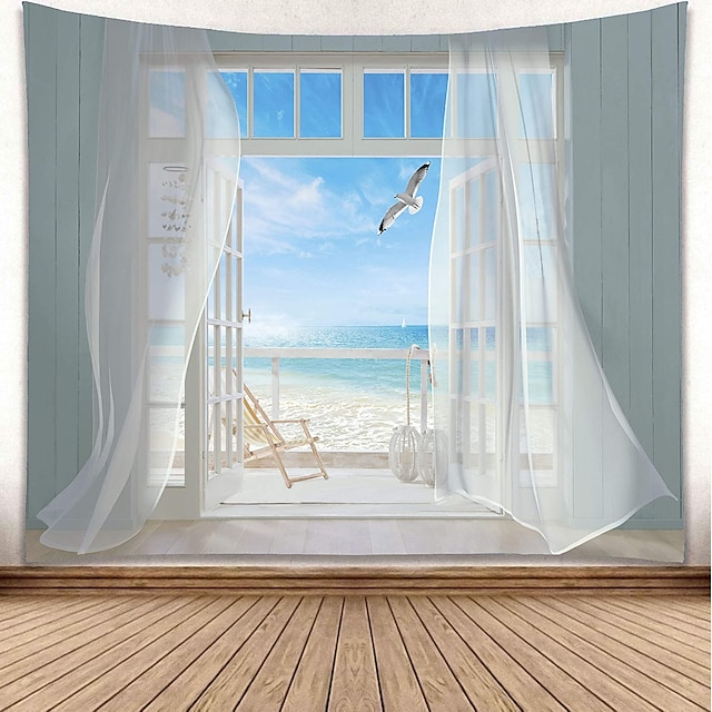  Paisaje tapiz de pared grande art deco manta cortina picnic mantel colgante hogar dormitorio sala de estar dormitorio decoración fibra de poliéster para dormitorio sala de estar