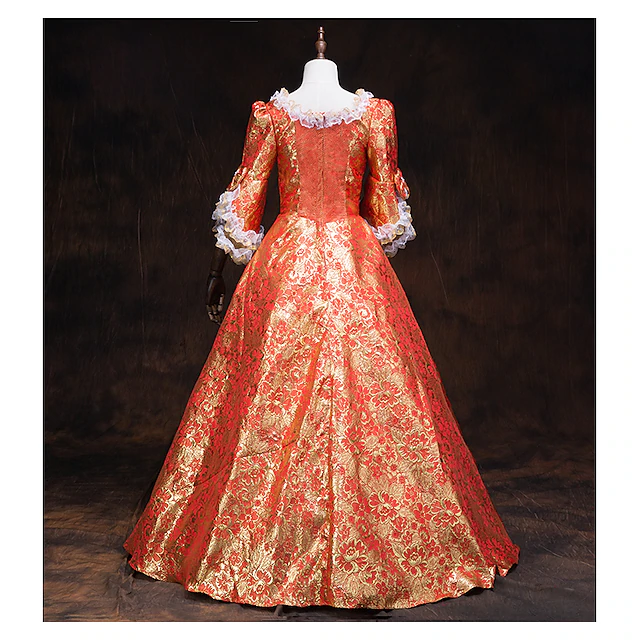 Rococo Victorian Renaissance Dress Party Costume Masquerade Floor ...