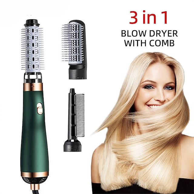  Blow Dryer with Comb Hair Dryer Comb Hot Air Curling For Hair Roller  Ionic Hair Straightening Brush Quick Professional Brush Dry Hair Curler Curling Iron