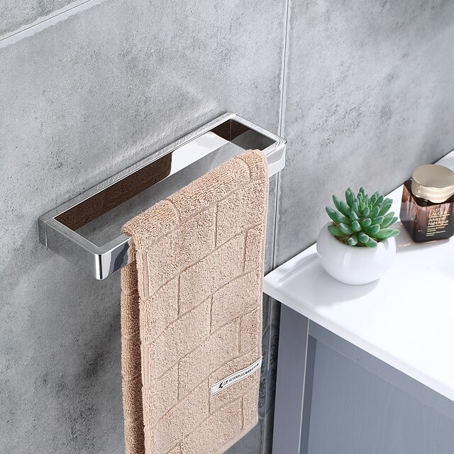  set di accessori per il bagno 304 portasciugamani in acciaio inossidabile 3 pezzi, anello per asciugamani, porta carta igienica, argento brillante