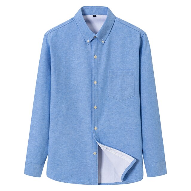 Men's Dress Shirt Button Down Shirt Collared Shirt Fleece Shirt Oxford