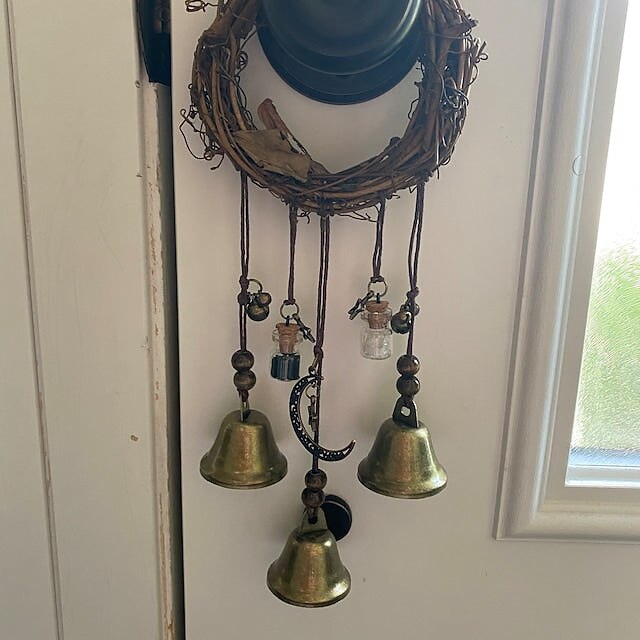 Bells for Door Knob for Protection, Witch Wind Chimes Door Hanger