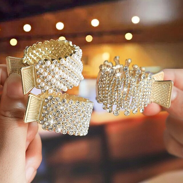 Women's Hair Clip For Daily Classic Crystal Alloy Crown Rhinestone