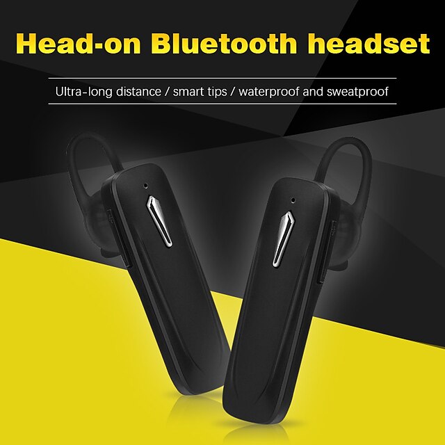  M163 Hands Free Telephone Driving Headset Ear Hook Bluetooth 5.1 Stereo Long Battery Life Auto Pairing for Apple Samsung Huawei Xiaomi MI  Running Everyday Use Driving Mobile Phone